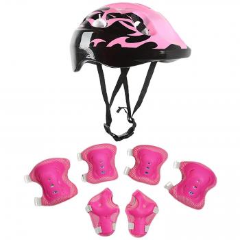 Set protection patinage enfant : casque, genou, 7 pièces
