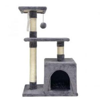 Scratching Post for Cats POPPY 50 x 30 x 80 cm Gray