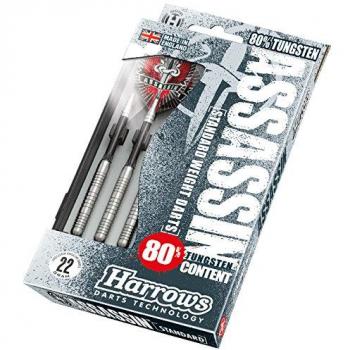 Harrows Darts Assassin Ringed 80% Tungsten Steel Tip Darts Blue 24G