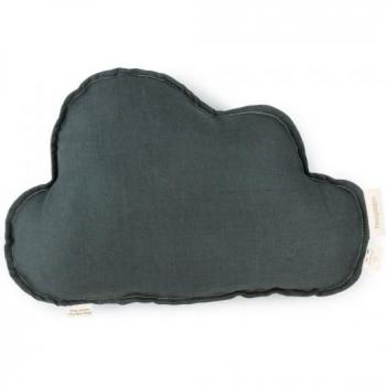 Coussinet Lin Bleu‑Vert 24x38 cm – Nobodinoz