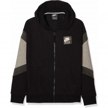 Nike B Nk Air Hoodie Fz für Jungen, Schwarz Carbon Heather/Anthracite/Black 010, 122