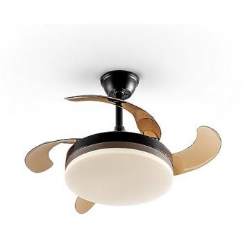 Mini ventilatore da soffitto Schuller Vento Nero opaco e bronzo 3000-6000K con telecomando