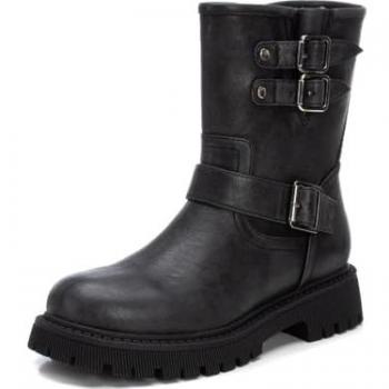 Botines Refresh 172323 para mujer, color negro, con cremallera lateral