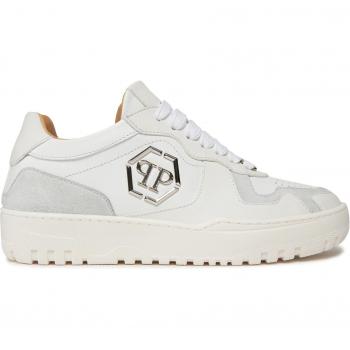 PHILIPP PLEIN Sneakers Lo Top Mix in Pelle SADS USC0545 PLE010N 01 Bianco