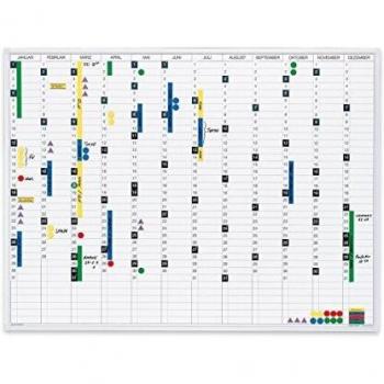 Magnetoplan Permanente Jahresübersicht, 900 x 600 mm, Deutsch