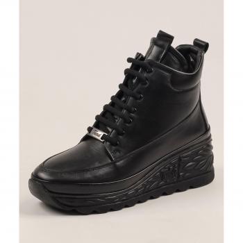Bottines compensées Phany cuir noir 36