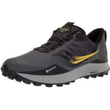 Saucony Herren Peregrine 12 GTX Trailrunning-Schuh, Shadow/Vizi, 42.5 EU