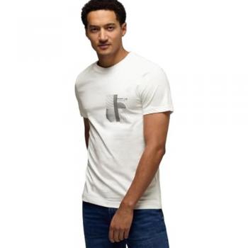 STREET ONE Männer T-Shirt mit Print in Hellweiß