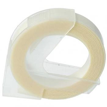 Vhbw Beschriftungsband für Label Buddy 20008, 3m x 9mm, Weiß auf Transparent