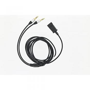 Câble répartiteur audio Tellur QD double jack 3,5 mm, 2,2 m, noir