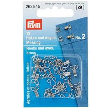 Portes d’agrafage lustrées – Prym – Taille 2 – Argile Métallique