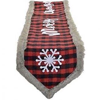 Runner da tavolo DKD Home Decor rosso 34 x 34 cm per decorazioni natalizie