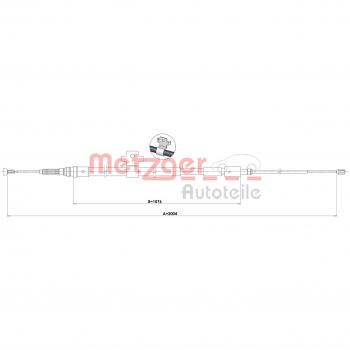 Metzger Feststellbremse Seilzug hinten links