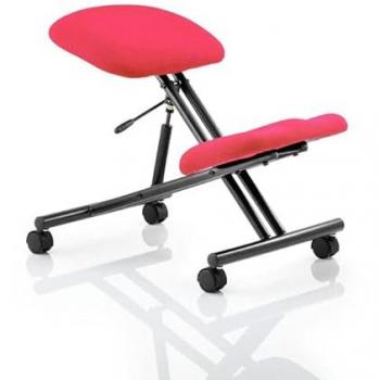 Dynamic Permanent Contact Backrest Kneeling Stool Without Arms Kneeler Bergamot Cherry Seat, Black Frame Without Headrest