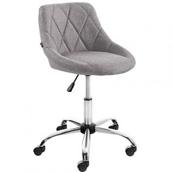 Tabouret de Travail Pivotant Lazio en Tissu Gris