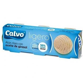 Atún claro en aceite de girasol ligero 3 latas de 56 g CALVO