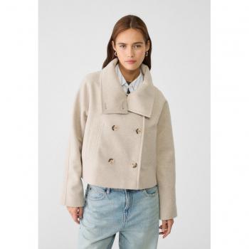 Stradivarius Kurze Jacke in Ecru für Damen XS