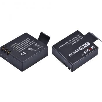 SJCAM PowerPack: 4x SJ4000 PG1050 Batterien + LED USB‑Ladegerät