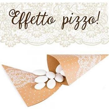 Decorazione Pizzo in Carta Kraft Bianca – 10 pezzi