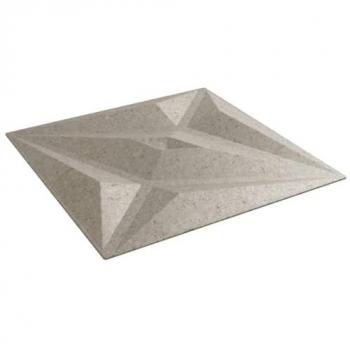 VidaXL Wandpaneel 24 Stk. Beton 50x50 cm XPS 6 m² Stern (24-tlg)