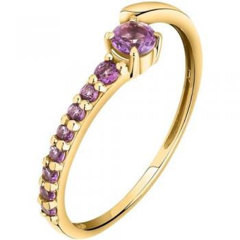 CHRIST Goldring CHRIST Damen-Damenring 375er Gelbgold 9 Amethyst