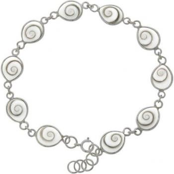 925 Silberarmband mit weißer Muschel von VIVANCE