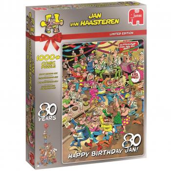 Jumbo Spiele 19029: Jan Van Haasteren – Alles Gute zum Geburtstag – 1000‑Teile-Puzzle