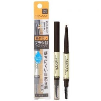 Cezanne 04 Deep Brown Retractable Eyebrow Pencil + Brush,