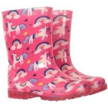 Mountain Warehouse Boys'/Girls' Splash Unicorn and Rainbow Light Up Galoshes (Pink, Size: 10)