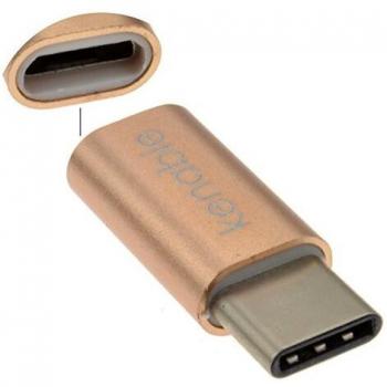 Rose Aluminum USB Micro to USB 3.1 Type C Adapter