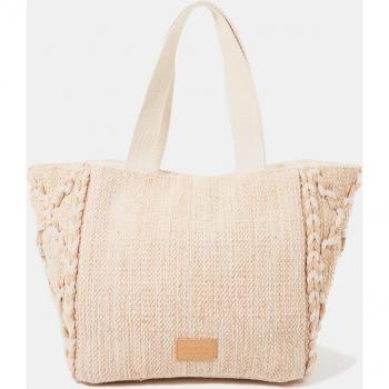 Bolso de Playa Beigón Abbacino – Elegancia Jaspé y Crema