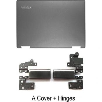 Écran anti‑rayures LCD de luxe pour Lenovo Yoga 720 – 15IKB, repose‑paumes, charnières ACD – Gris