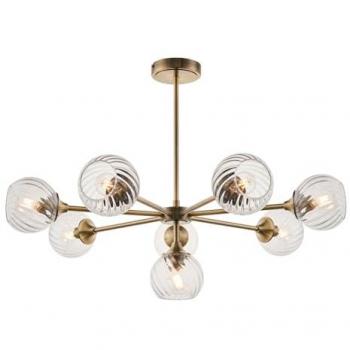 Suspension de plafond Allegra en laiton antique