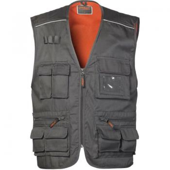 Gilet grigio multifunzionale taglia XL