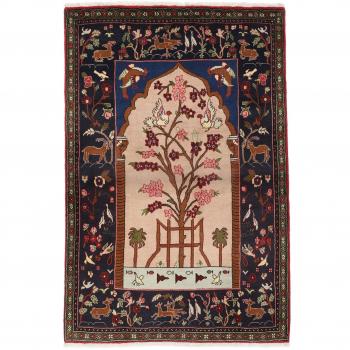 Sarough 107x158 Alfombra Anudada a Mano de Persia