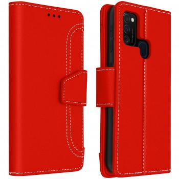 Porta Teléfono y Monedero con Soporte para Samsung M21/M31/M30s – Rojo