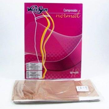 Paire de chaussettes longues beige Vari+San avec compression moyenne