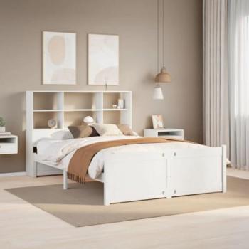 VidaXL Massivholzbett mit integriertem Regal 140x200 cm