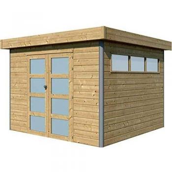 Chalet en bois avec finition aluminium