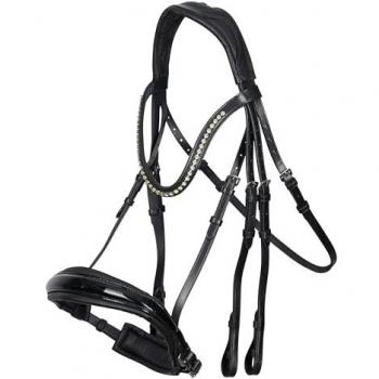 Imperial Riding Weymouth Fria Black Lack‑Crystal Bridle