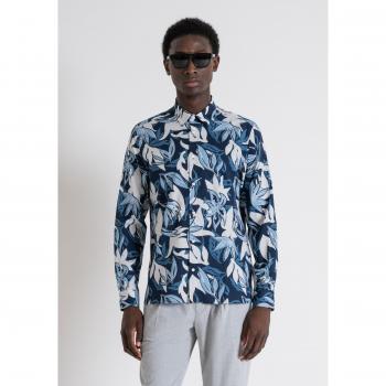 Camisa Antonio Morato Estampada en Color Avio