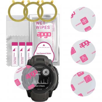 Vidrio Protector APGO 3x Ultra Claro para Garmin Instinct 2X Solar