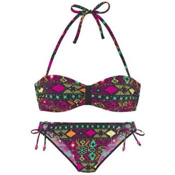 Buffalo Bandeau-Bikini Damen mit Ethnodruck