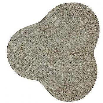 Carpetfine Alia Juteteppich, wolkenförmig, 10 mm, handgewebt aus Jute, Naturteppich, blau, Boho Style
