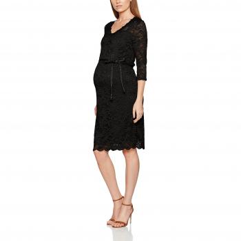 MAMALICIOUS Mlmivana Vestido 3/4 de Jersey para Mujer, Negro