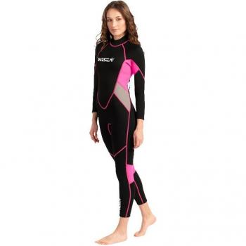Combinaison de bain 3 mm One‑piece à manches longues, fermeture éclair – Costume de natation, surf et plongée, étanche