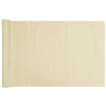 Vidaxl Cream Balcony Privacy Screen 300x75 cm PVC