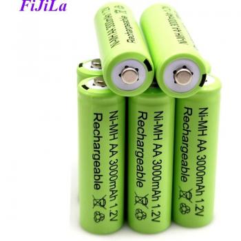 Eco-Friendly NiMH AA Batteries 1.2V 3000mAh