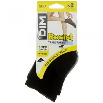 Calcetines tobilleros transparentes Dim Beauty Resist x2, Negro