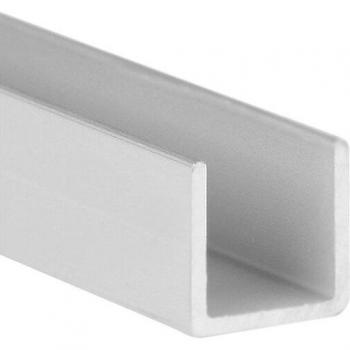 Alluminio U‑Profile 15 × 15 mm (opaco) – 1 metro, spessore 1 mm